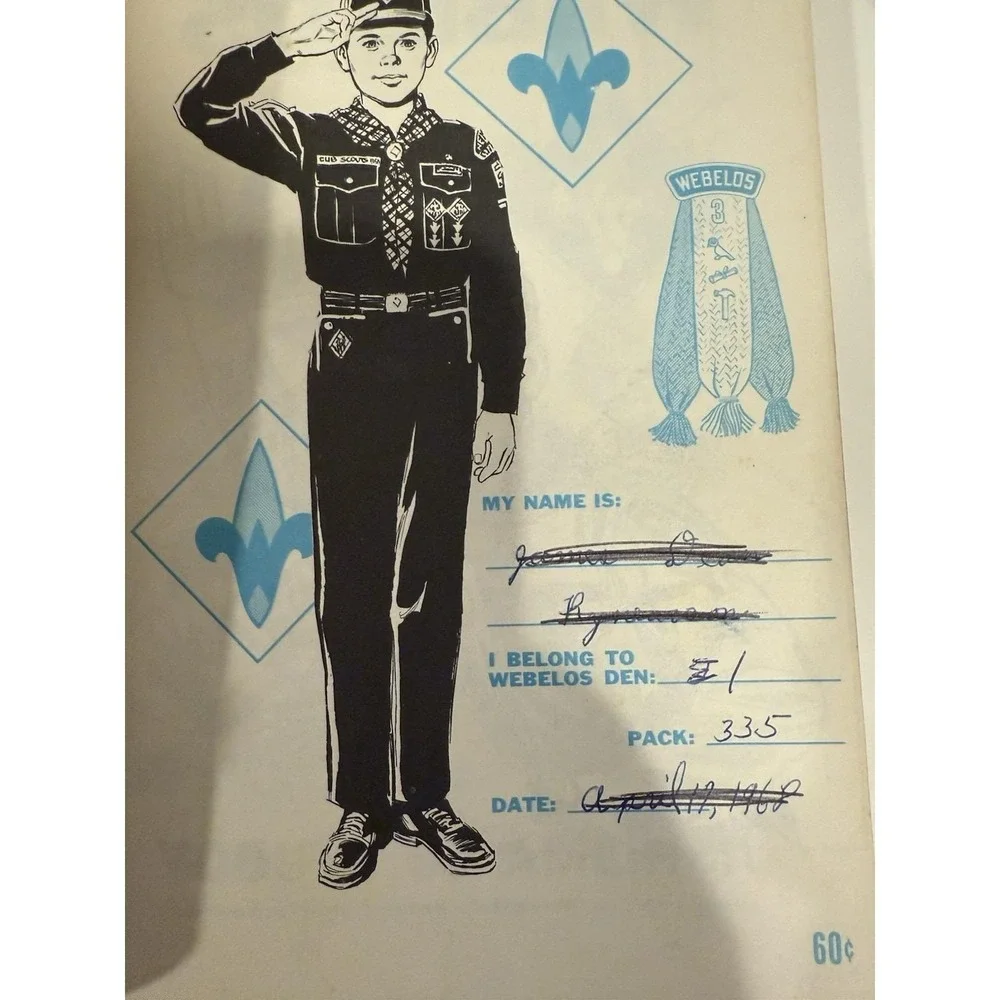 Webelos Boy‎ Scouts of America Scout Book 1967 Vintage